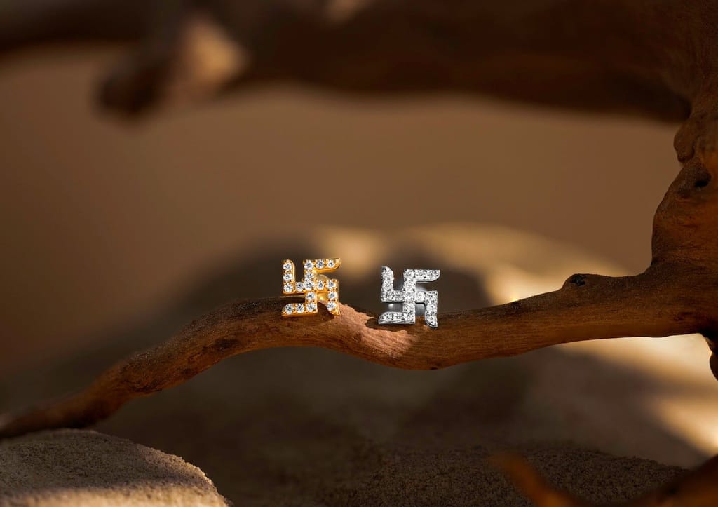 Swastik Ear Stud For Men (1 Pc Only)