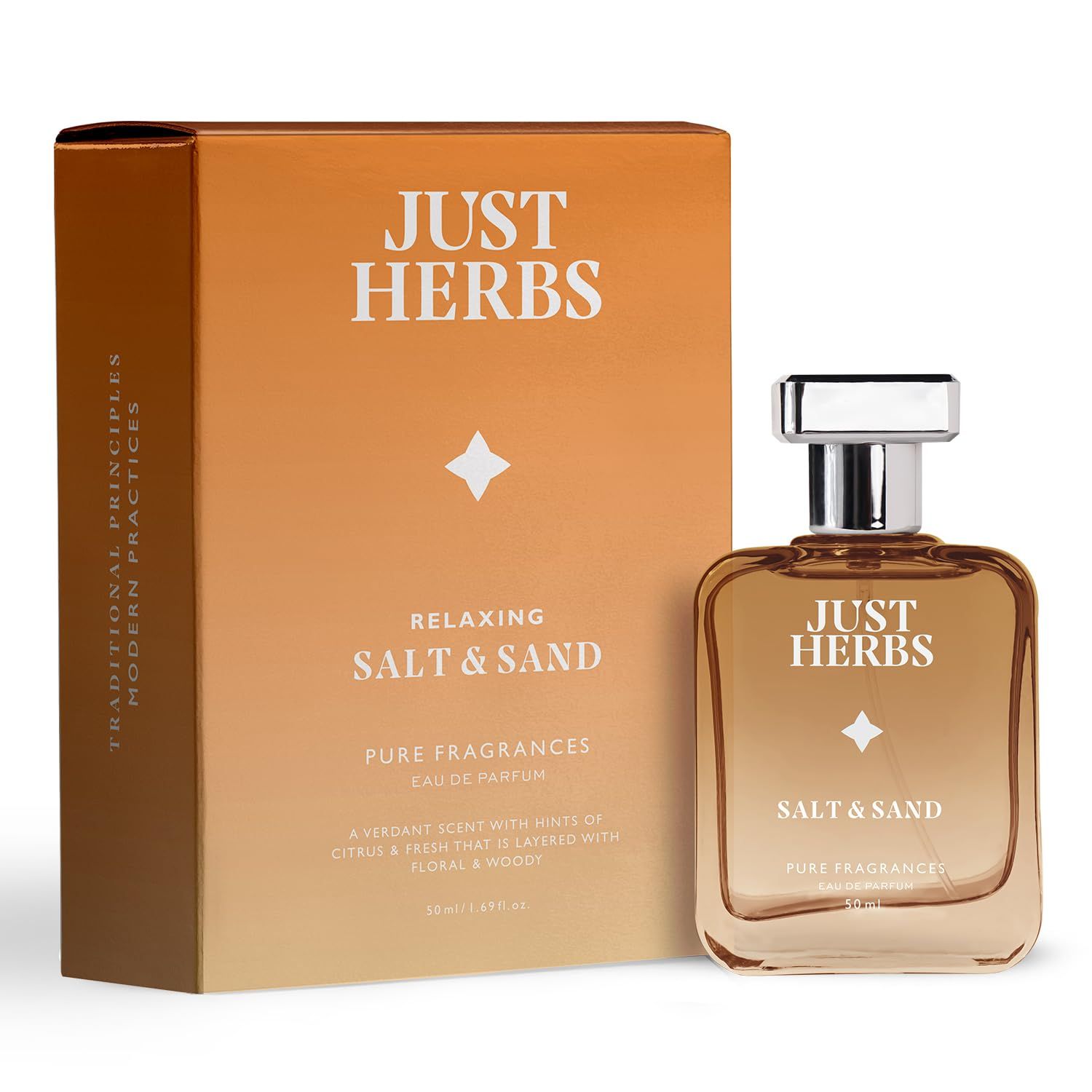 Just Herbs Relaxing Salt & Sand EDP Perfume for Men and Women 50ml, Long Lasting Eau Da Parfum Fragrance Unisex Body Spray Just Herbs Relaxing Salt & Sand EDP Perfume for Men and Women 50ml, Long Lasting Eau Da Parfum Fragrance Unisex Body Spray - 50 ml