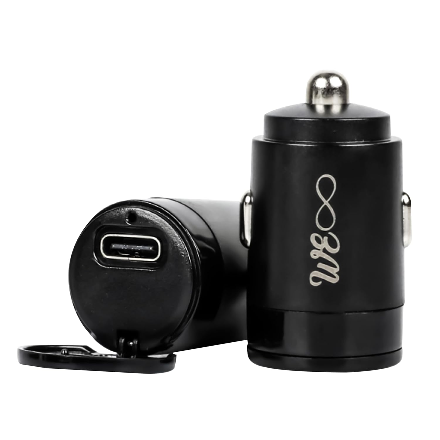 Walta Elite Panache 5 Car Charger with 30W Fast Charging, Single Type-C and USB Output, type C to type C Cable Included (Black) 