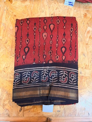 Pure Maheshwari saree bagru print.