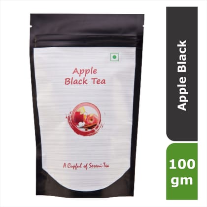 Camellia Twigs Apple Cinnamon Black Tea | 100g Loose Leaf | Assam Black Tea with Real Apple & Cinnamon | Fruity & Spicy Flavor | Natural, Soothing, Aromatic Fruit Tea