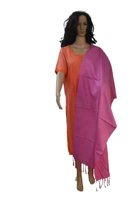 Pure organic Tussar Eri Dyed Stole