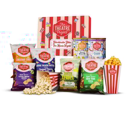 TTP Assorted Gourmet Chips and Popcorn Movie Night Box - 440 gms