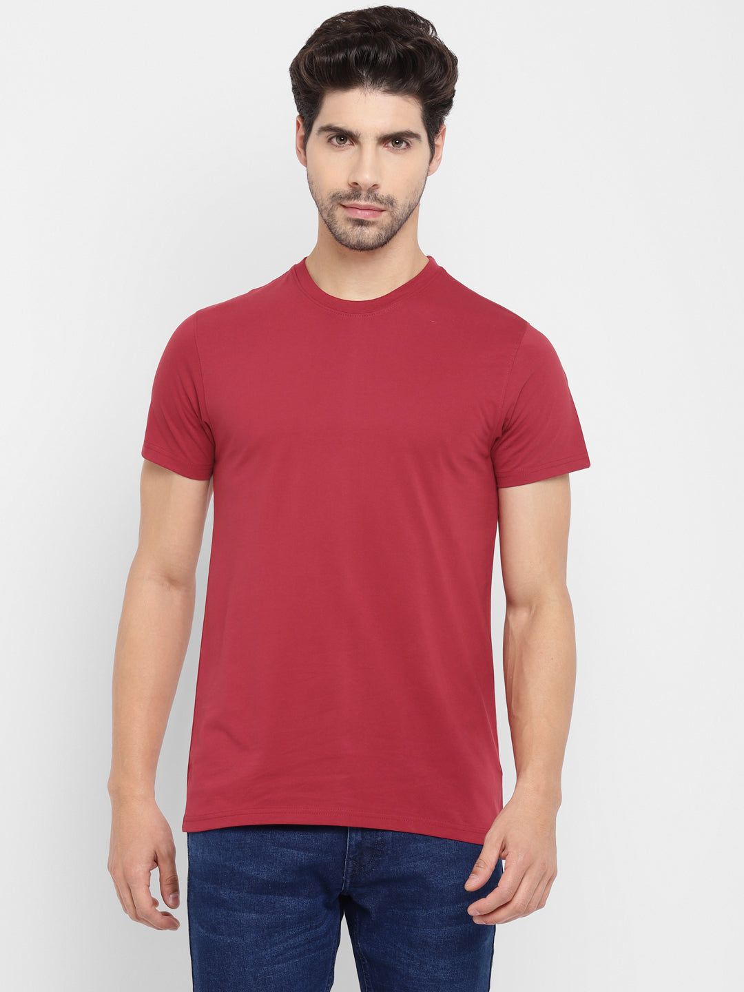Round Neck T-Shirt for Men Rio Red (CLEARANCE NO EXCHANGE NO RETURN)-S / Rio Red