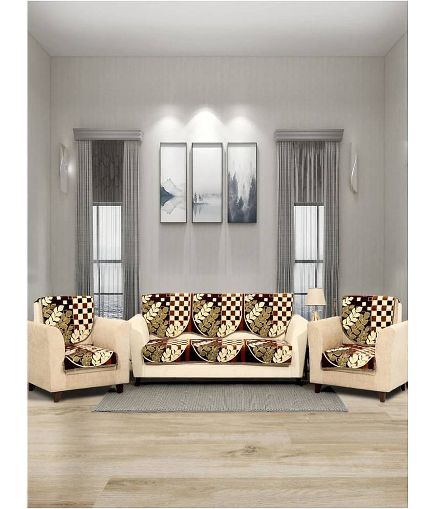 BELLA TRUE 5 Seater Black Velvet Set of 6 Seat Cover