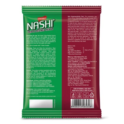 NASHI Triple Refined Henna Powder, Henna Hair Colour for Men and Women Burgundy Red 1Kg