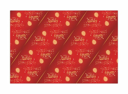 Red Birthday Theme Wrapping Paper Gift Rolls, Gift Paper Sheets, Ideal for Birthday Return Gifts, Holidays, Kids Party & Gifting on Special Occasions (Size: 19 x 28.5 inch) -  10