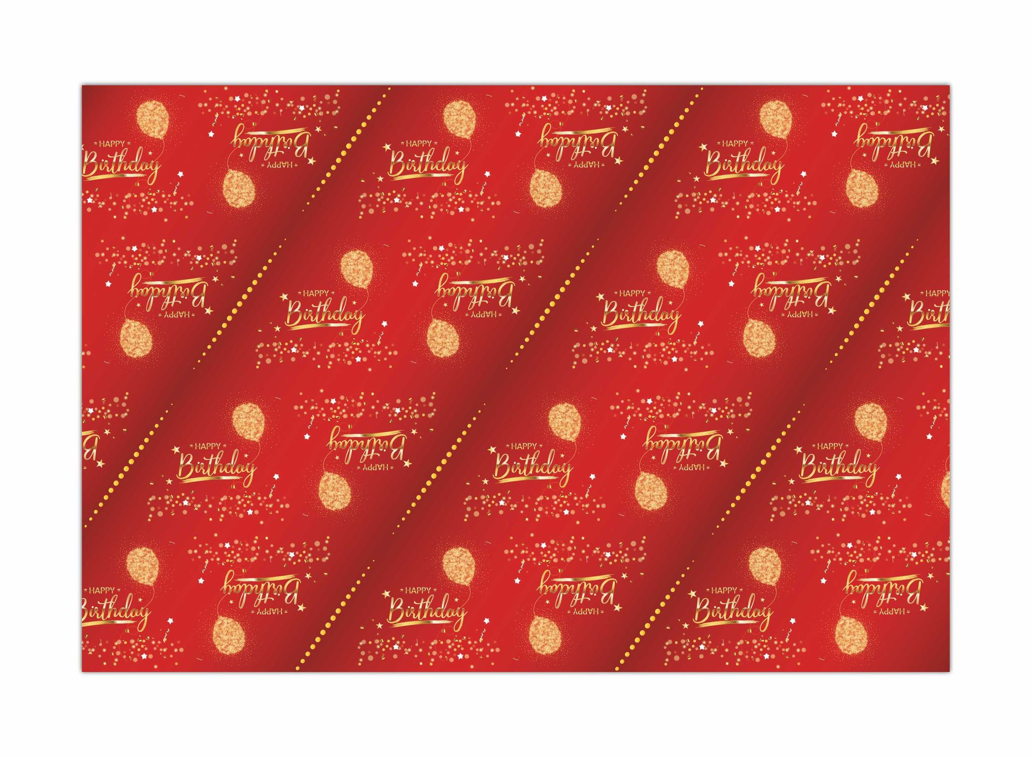 Red Birthday Theme Wrapping Paper Gift Rolls, Gift Paper Sheets, Ideal for Birthday Return Gifts, Holidays, Kids Party & Gifting on Special Occasions (Size: 19 x 28.5 inch) - 10