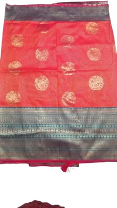 Elegant Red and Teal Color Pattu Saree Bhavani Sarees Elegant Red and Teal Color Pattu Saree Bhavani Sarees