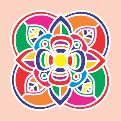 Reusable wooden Stencils Rangoli-27