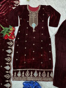 Party Wear Beautiful Top Bottom And Dupatta With Embroidery Work Party Wear Beautiful Top Bottom And Dupatta With Embroidery Work