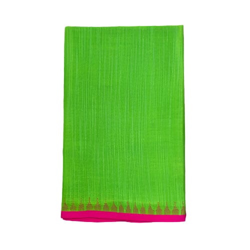 Linen Fanek (parrot green) – Refreshing Handwoven Manipuri Wrap-Around Skirt-Ataiba (Stiched)
