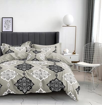 Premium Cotton Elastic Fitted King Size Bedsheet with 2 Pillow Covers