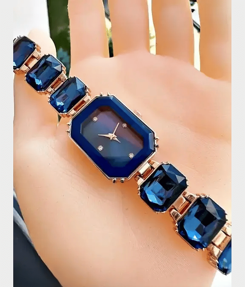 Renaissance Traders Blue Metal Analog Womens Watch