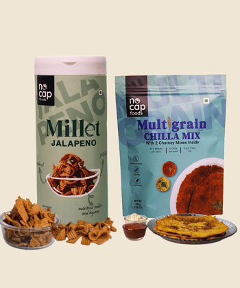 Combo| Multigrain Chilla Premix 200gm &  Millet Jalapeno Chips 150gm