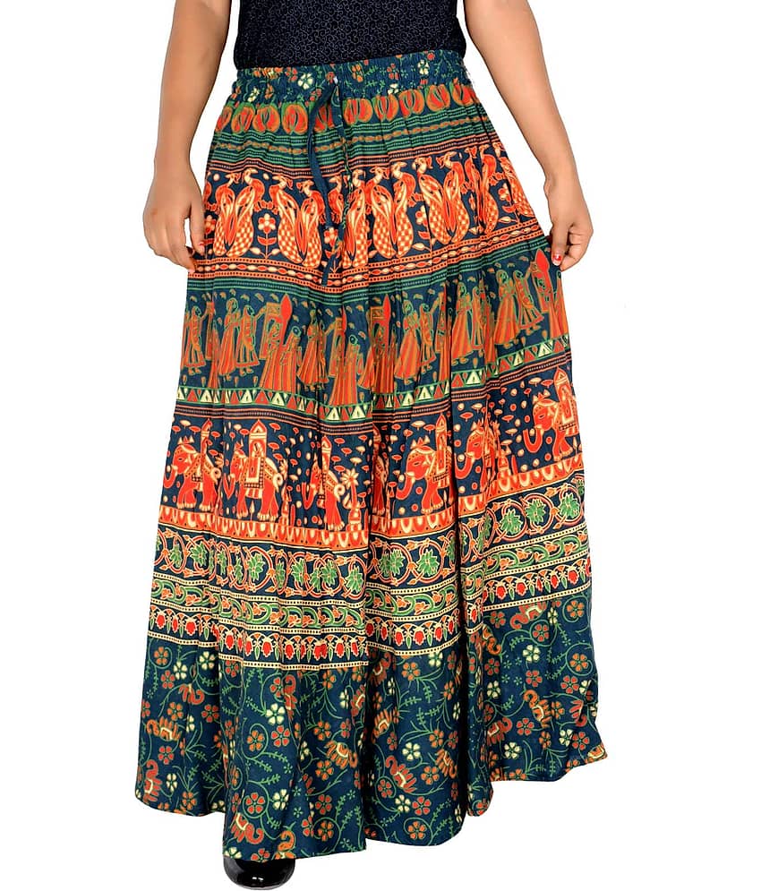 Sttoffa Cotton Wrap Skirt - Green