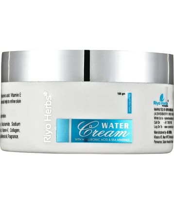 Riyo Herbs Water Cream 100gm | With Vitamin E, Hyaluronic Acid & Aloe Vera Extracts