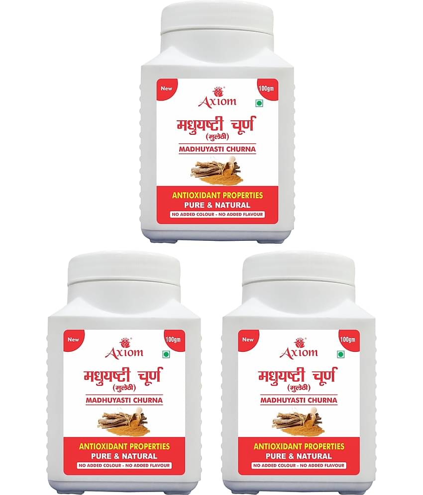 Axiom Madhuyasti Churna (Pack of 3)|100% Natural WHO-GLP,GMP,ISO Certified Product