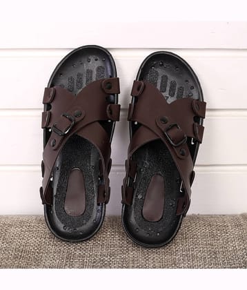 Style Height - Brown Men's Korean Sandals