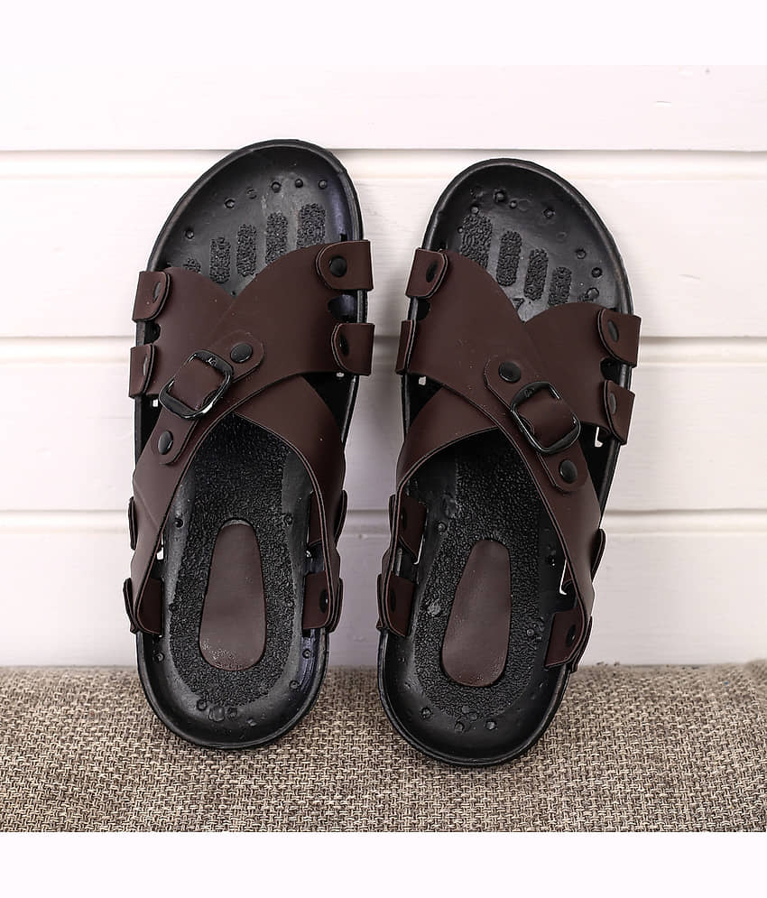 Style Height - Brown Men's Korean Sandals