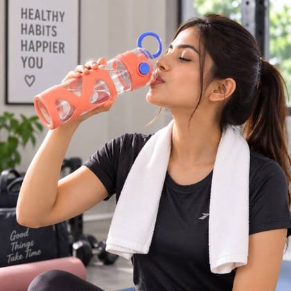 Hydrivo Leak-Proof Sports Water Bottle (Coral, 750ml) | BPA-Free | Fitness & Daily Hydration Hydrivo Leak-Proof Sports Water Bottle (Coral, 750ml) | BPA-Free | Fitness & Daily Hydration