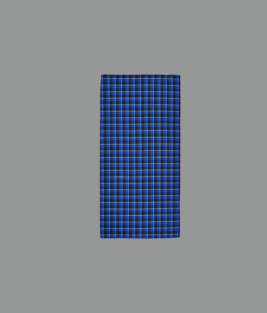 Shyam Handloom Cotton Mens Lungi Blue ( Pack of 1 ) - None