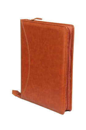 Sukeshcraft PU Multiuse 25 File Sleeve for Documents, Certificates, FDRs | A4 Size Portfolio Document Holder for Office, Home, School & Sports Use (Grain Coffee Brown)