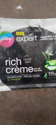 Godrej expert Rich Crème Natural black 1.00 Crème hair colour Godrej expert Rich Crème Natural black 1.00 Crème hair colour