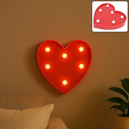 Heart Shape LED Decorative Night Light (1 Pc)_assorted colour