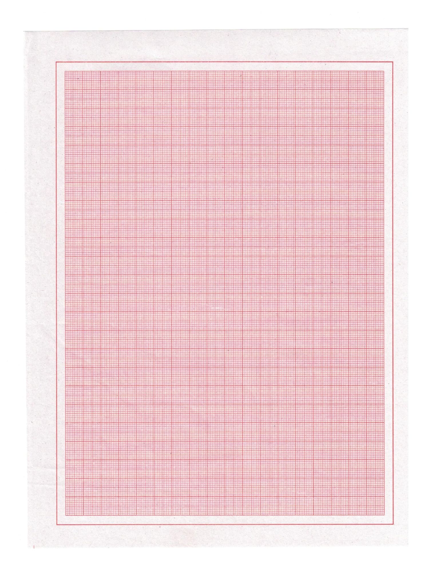 1 mm Red Graph Paper A4 Size (Pack of 100) – 8 x 11 Inch Loose Sheets – Quad Ruled Grid Paper for Graph Plotting, Statistics, Engineering, School & College Projects – Multipurpose Red Graph Sheets