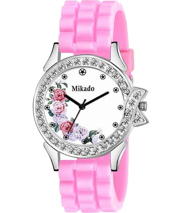 Mikado - Pink Silicon Analog Womens Watch