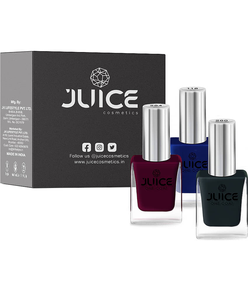 Juice - Multi Glossy Nail Polish ( Pack of 3 )