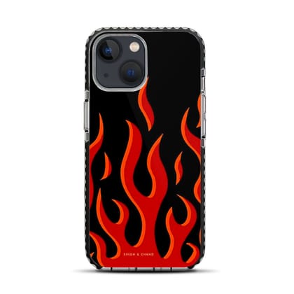 Red Flame Pinterest iPhone 13 Mini Stride Phone Case-Stride
