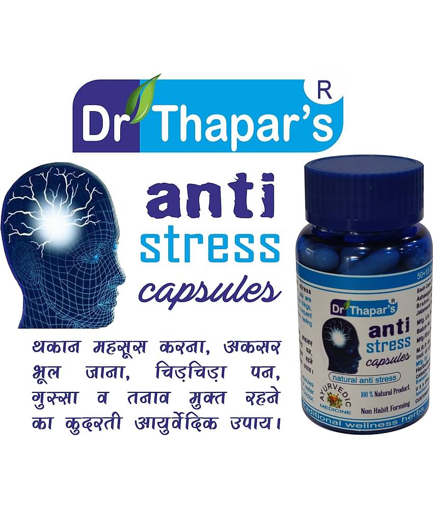 ANTI STRESS AYURVEDIC Safe 50+10 Free Capsule 500 Mg
