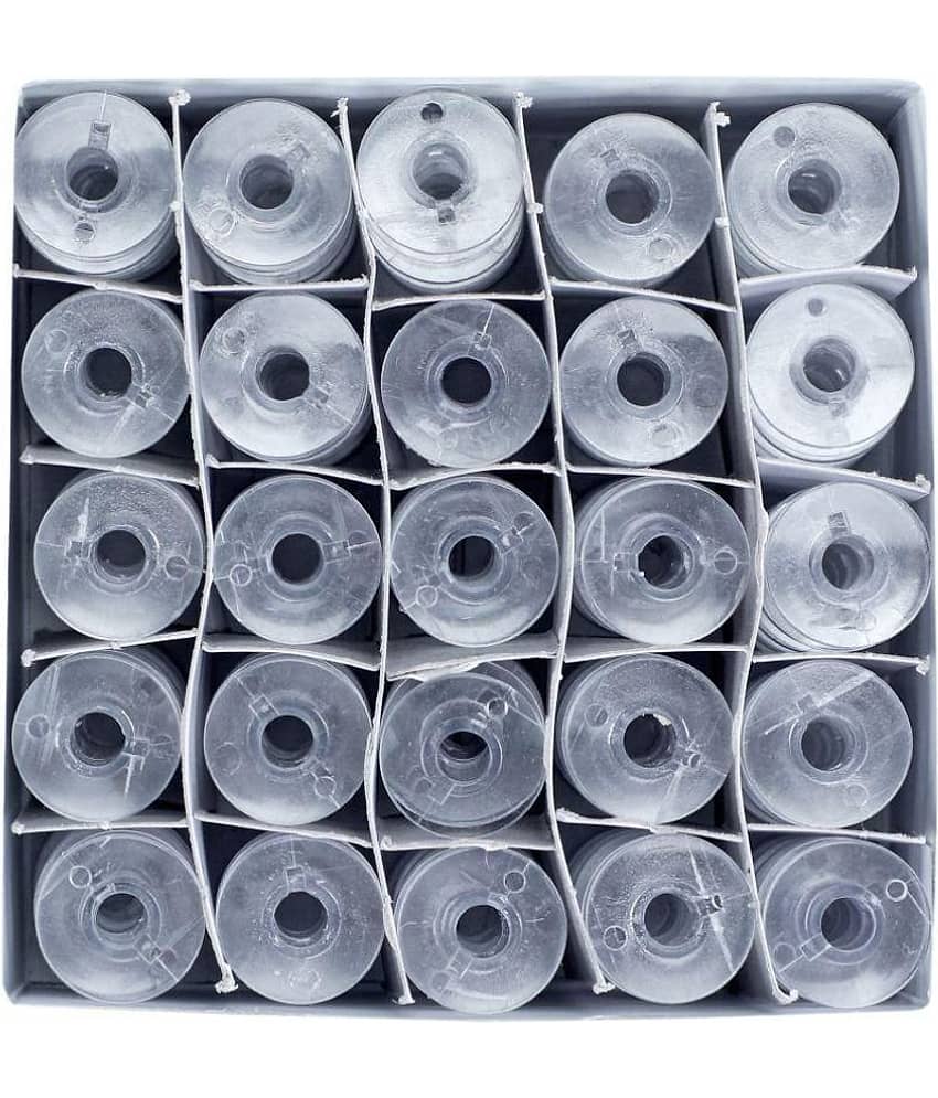 25 Pcs Clear Resin Sewing Machine Bobbins For Any Automatic Sewing Machines (Singer/Usha/Brother/Rajesh)