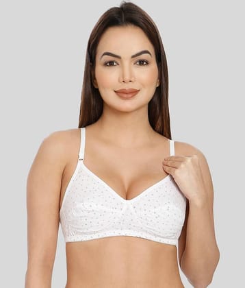 ILRASO Cotton Non Padded Women's T-Shirt Bra ( White )