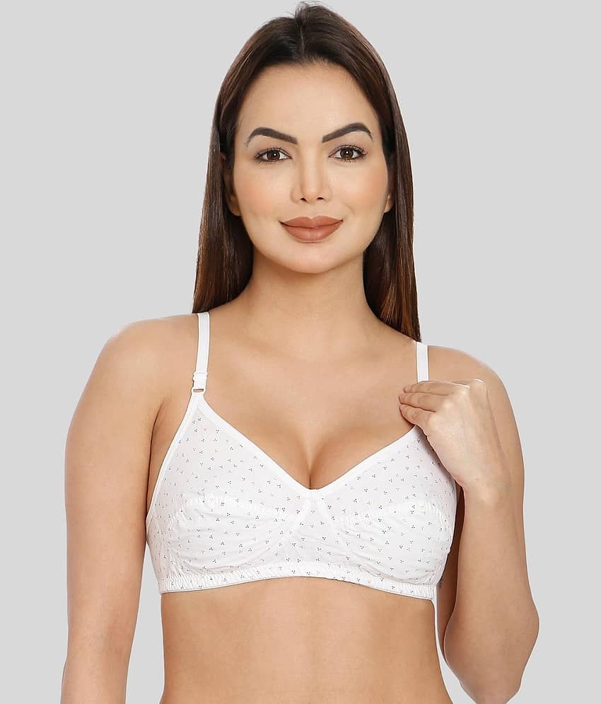 ILRASO Cotton Non Padded Women's T-Shirt Bra ( White )