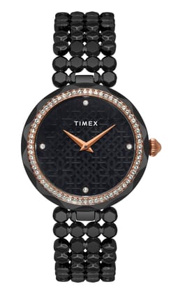 Timex Black Dial Women Analog Watch - TWEL13909-Black