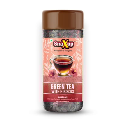 SnaXup Green Tea With Hibiscus Tea 50Gm