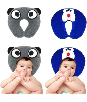 JUZZII Set of 2 Multi-Colour Velvet Kids Fibre Filled Pillow