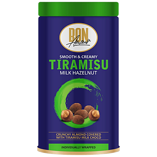 Bon Amour Tiramisu Chocolate - Milk Hazelnut, Smooth & Creamy, 80 g