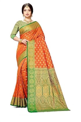 Banarasi Silk Jacquard Zari Work Sare