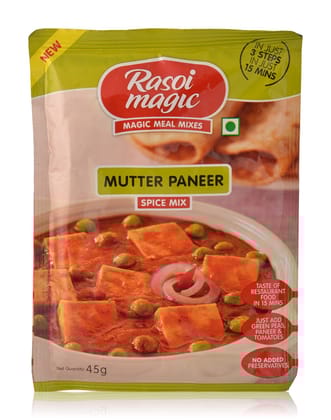 Rasoi Magic Spice Mix, Mutter Paneer, 45G Pouch