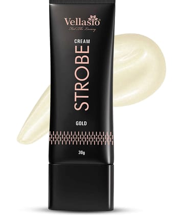 Vellasio Multipurpose Gold Strobe Cream for Instant Face Glow Hydrating & Illuminating Cream Dewy Radiance, 30g