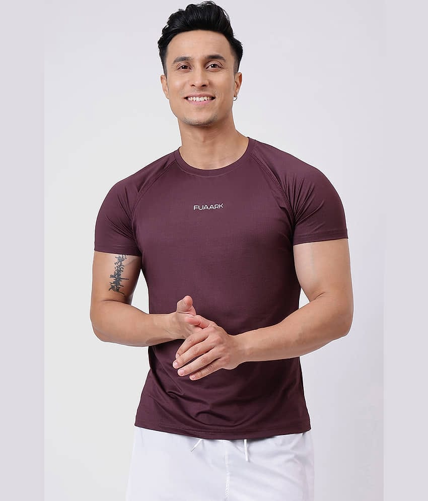 Fuaark Purple Polyester Slim Fit Men's Sports T-Shirt ( Pack of 1 )