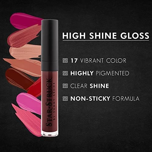 STARSTRUCK BY SUNNY LEONE Liquid Lip Gloss | Highly Pigmented, Clear Shine & Non-Sticky Formula