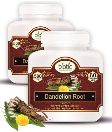 Biotic Dandelion Root Capsules 500mg Extract 120 no.s