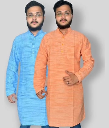 DESHBANDHU DBK - Multicolor Cotton Men's Regular Kurta ( Pack of 2 )