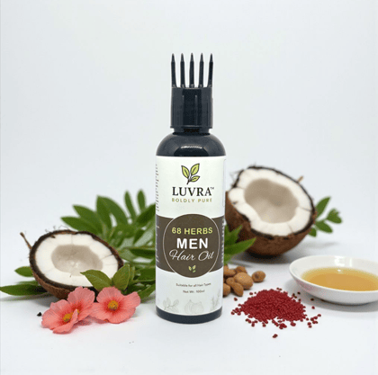 LUVRA Hair Growth Mens Hair Oil  100% Natural & Chemical-Free Anti-Hair Fall Oil (100ml)
