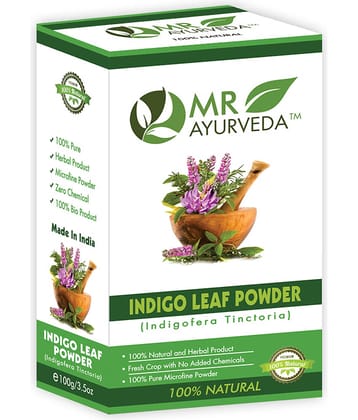 MR Ayurveda 100% Organic Indigo Powder for Hair Natural Henna 100 g
